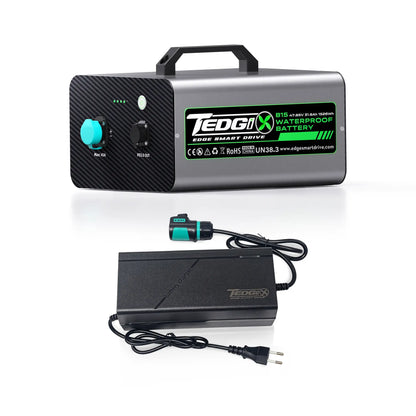 B15 Waterproof Battery (1526Wh, 48v, 31.9Ah) with 819watt Charger