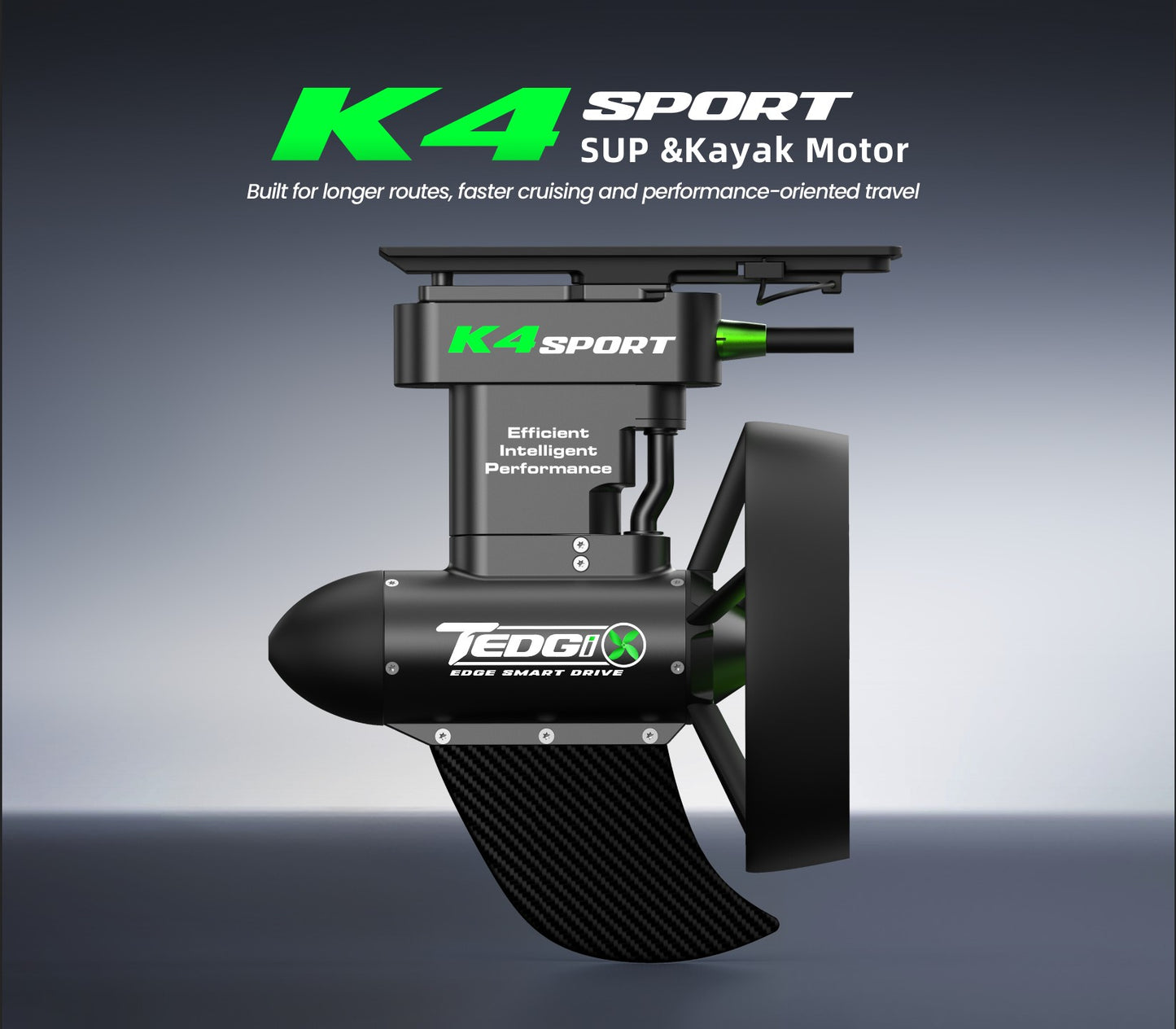 TEDGiX K4S Sport Electric SUP & Kayak Motor | 1400W | 44# Thrust | 48-55v | Wireless Remote